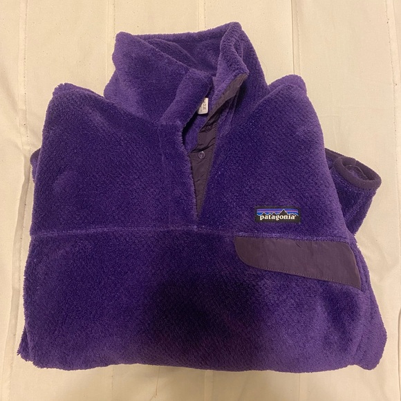 Purple Patagonia fleece pullover. - Picture 2 of 4